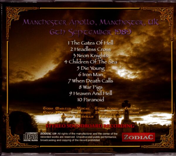 Black Sabbath/UK 1989 Pre-FM Master - Image 2