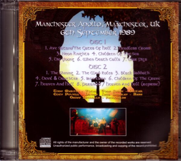 Black Sabbath/UK 1989 Audience Master - Image 2
