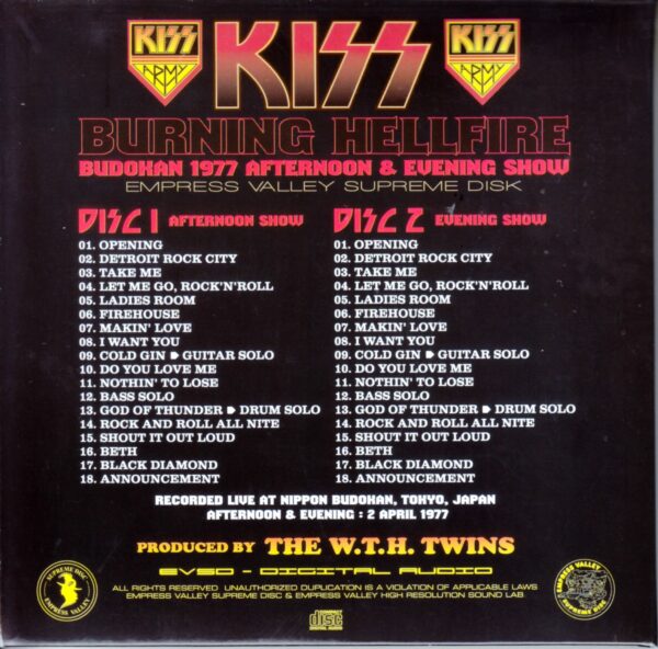 Kiss/Tokyo,Japan 1977 Afternoon & Evening Show Complete - Image 2