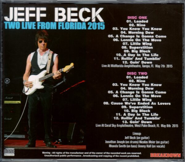 Jeff Beck/Florida, USA 2015 - Image 2