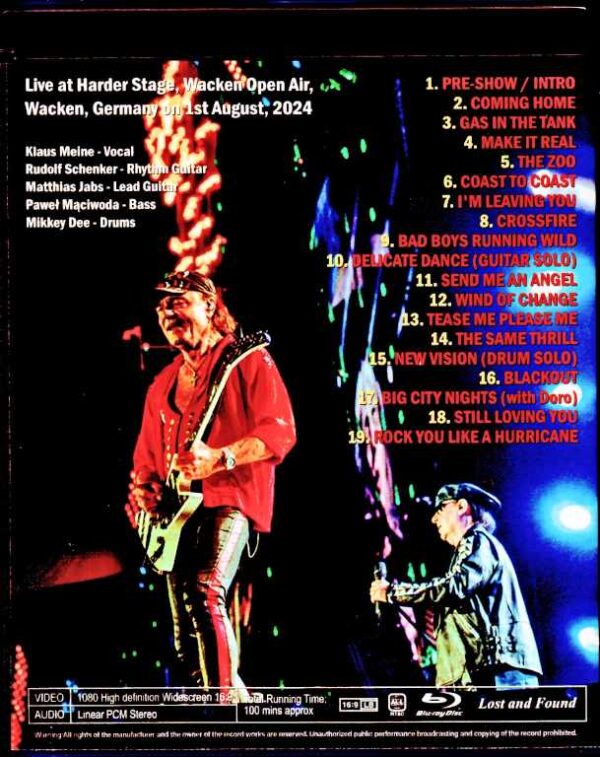 Scorpions Germany 2024 Complete Blu-Ray Version - Image 2