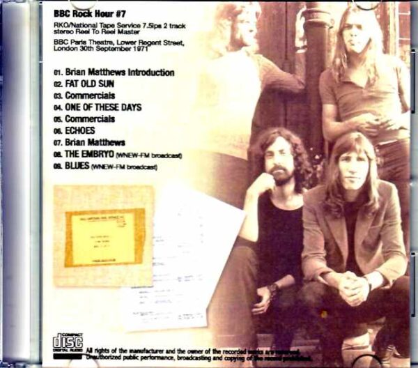 Pink Floyd Pink Floyd/London,UK 9.30.1971 Reel to Reel Master Edition - Image 2