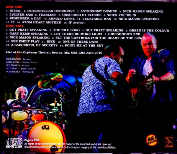Nick Mason's Saucerful of Secrets Nick Mason/MA,USA 2019 Upgrade - Image 2