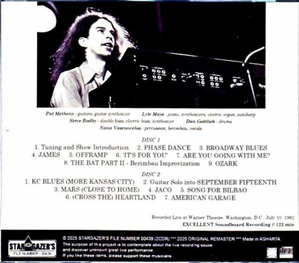 Pat Metheny Group Lyle Mays Pat Metheny Lyle Mays/WA,USA 1982 Complete - Image 2