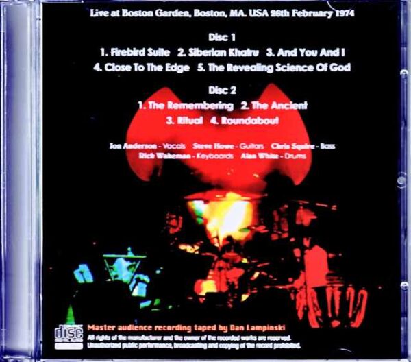 Yes/MA,USA 02.26.1974 Complete Dan Lampinski Master Edition - Image 2