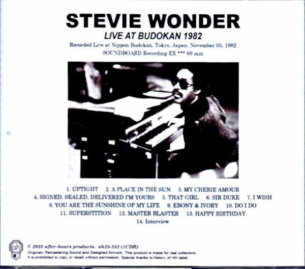 Stevie Wonder/Tokyo,Japan 11.05.1982 - Image 2