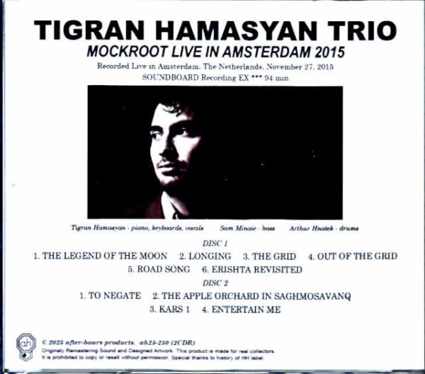 Tigran Hamasyan Trio Tigran Hamasyan/Netherlands 2015 Complete - Image 2