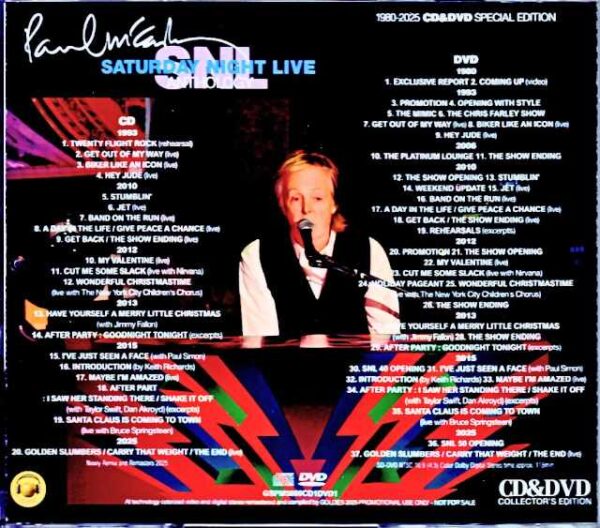 Paul McCartney Saturday Night Special Anthology - Image 2