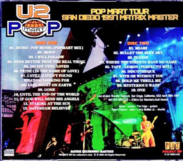 U2 U2/CA,USA 1997 Complete IEM Matrix Edition - Image 2