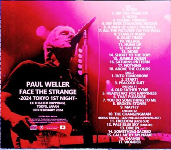 Paul Weller/Tokyo,Japan 2.3.2024 Complete IEM Matrix Edition & more - Image 2