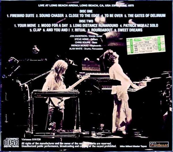 Yes/CA,USA 1975 Complete Mike Millard Master Tapes Upgrade - Image 2