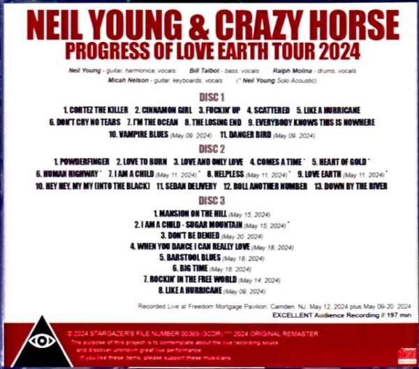Neil Young and Crazy Horse Neil Young/NJ,USA 2024 2Days - Image 2