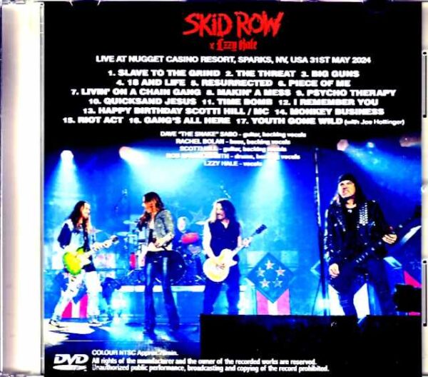 Skid Row Lzzy Hale/NV,USA 2024 Jewel Version - Image 2