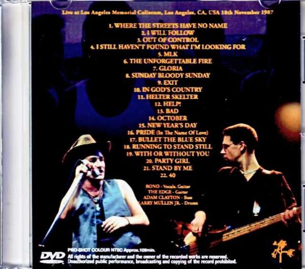 U2 U2/CA,USA 11.18.1987 Complete Upgrade Jewel Version - Image 2