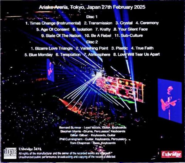 New Order/Tokyo,Japan 2025 Complete - Image 2