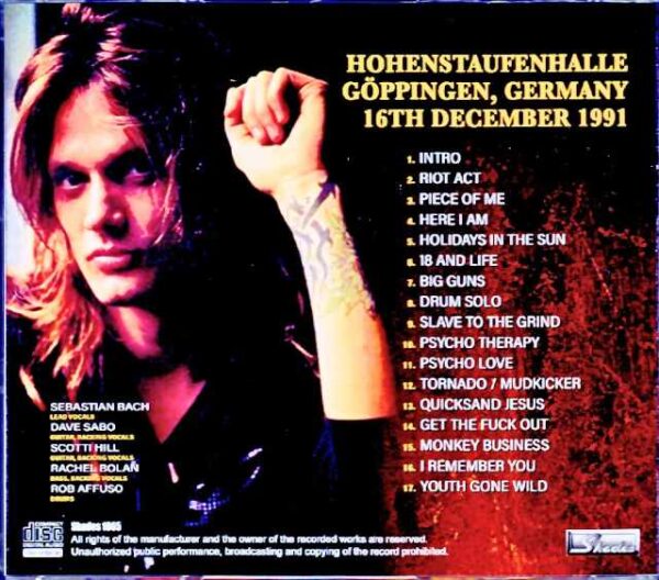 Skid Row/Germany 12.16.1991 Complete - Image 2