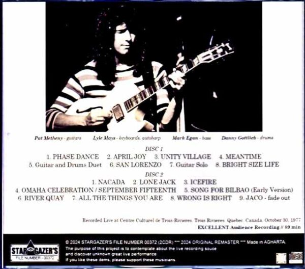 Pat Metheny Group Lyle Mays Pat Metheny Lyle Mays/Quebec, Canada 1977 - Image 2