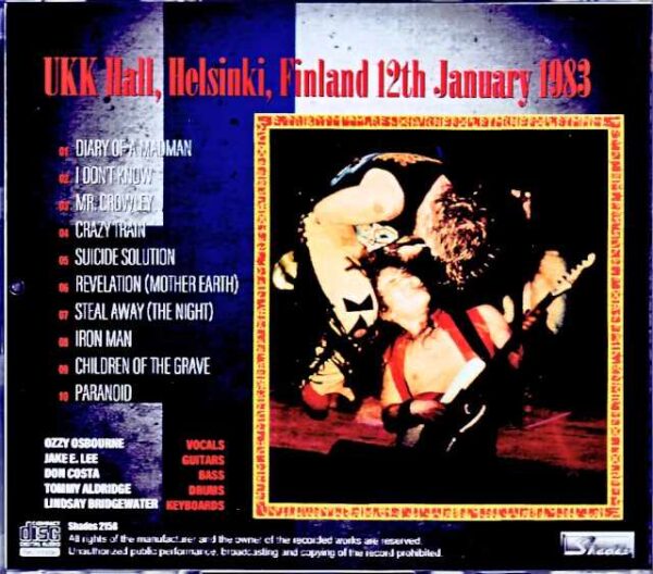Ozzy Osbourne/Finland 01.12.1983 - Image 2