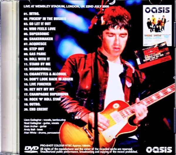 Oasis/London,UK 7.22.2000 Complete Jewel Version - Image 2