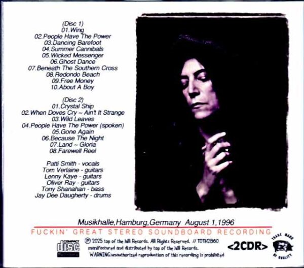 Patti Smith/Germany 1996 - Image 2