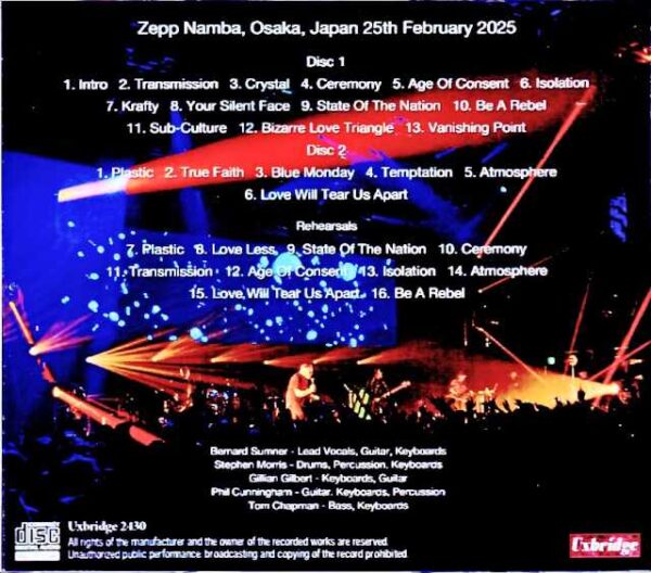New Order / Osaka, Japan 2025 Complete IEM Source Edition - Image 2