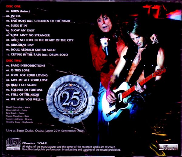 Whitesnake/Osaka,Japan 2003 - Image 2