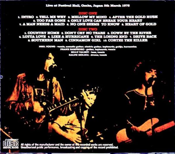 Neil Young with Crazy Horse Neil Young/Osaka,Japan 1976 - Image 2