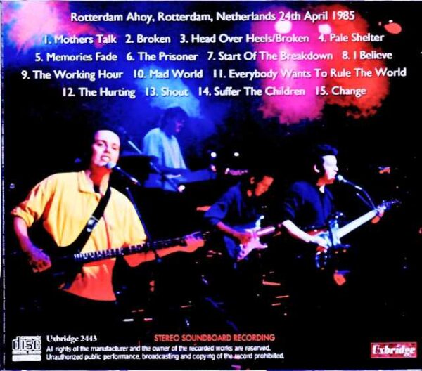 Tears for Fears Tears for Fears/Netherlands 1985 Soundboard Edition - Image 2