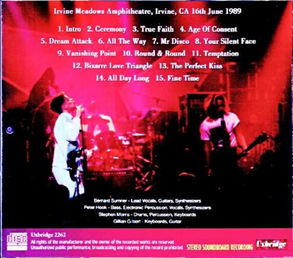 New Order/CA,USA 1989 Complete Soundboard Edition - Image 2