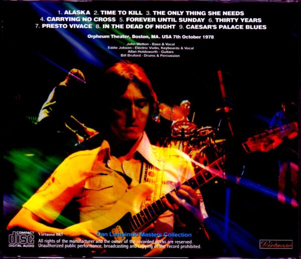 U.K. John Wetton,Eddie Jobson,Allam Holdsworth,Bill Bruford/MA,USA 1978 - Image 2
