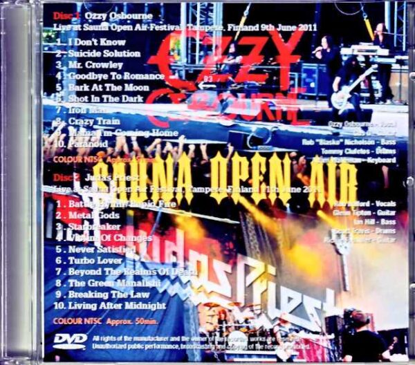 Ozzy Osbourne Judas Priest Ozzy Osbourne Judas Priest/Finland 2011 Jewel Version - Image 2