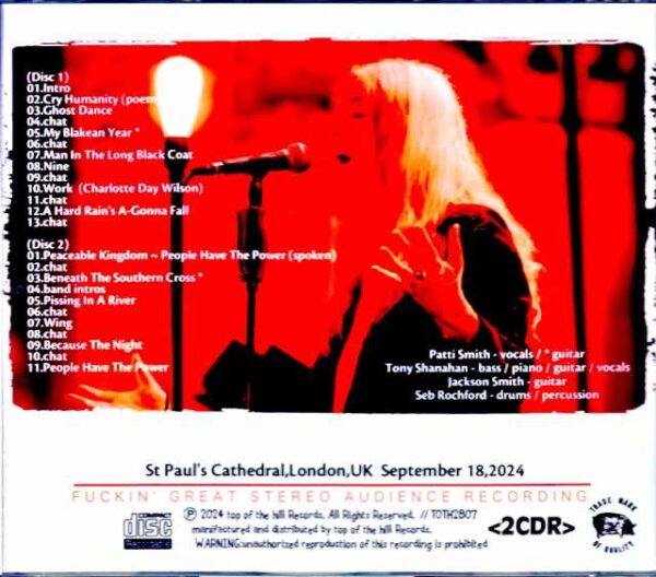 Patti Smith Quartet Patti Smith/London,UK 2024 Complete - Image 2