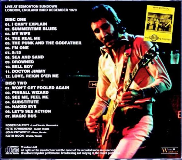 Who,The Who/London,UK 1973 Upgrade - Image 2
