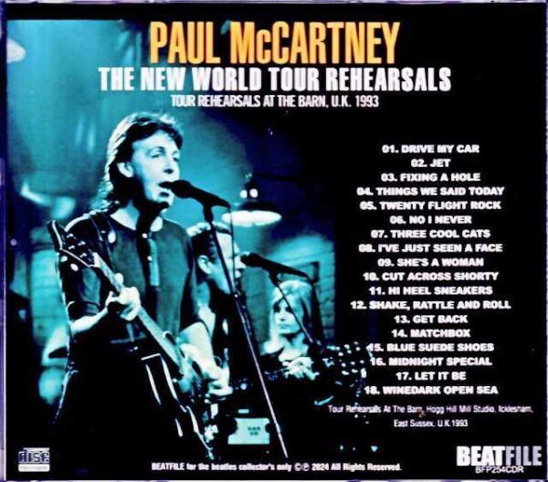 Paul McCartney/Tour Rehearsals England,UK 1993 - Image 2