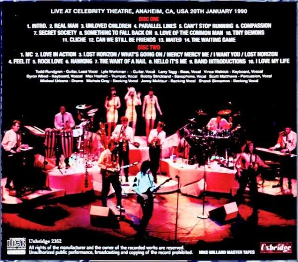 Todd Rundgren/CA,USA 1990 Complete Mike Millard Master Tapes - Image 2