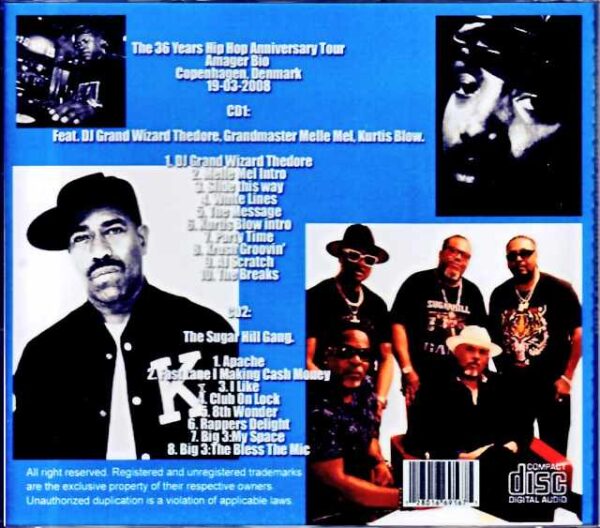 Sugar Hill Gang Grandmaster Melle Mel Kurtis Blow Sugar Hill Gang Kurtis Blow/Denmark 2008 Complete - Image 2