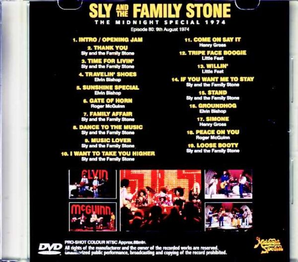 Sly and the Family Stone Elvin Bishop, Roger McGuinn, Little Feat Sly and the Family Stone/Midnight Special 1974 Jewel Version - Image 2