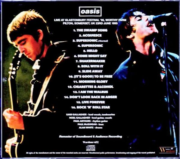 Oasis/England,UK 1995 Remaster of SBD & AUD Matrix Recording Edition - Image 2