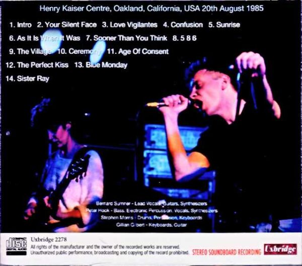New Order/CA,USA 1985 Complete Soundboard Edition - Image 2