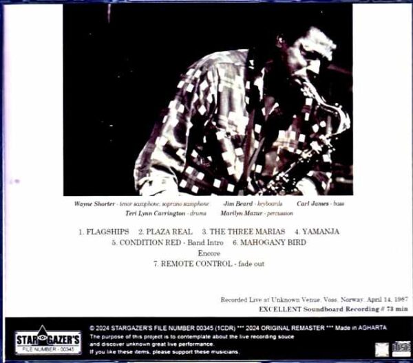 Wayne Shorter Quartet Wayne Shorter/Norway 1987 - Image 2