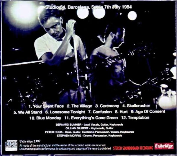 New Order/Spain 1984 Complete Soundboard Edition - Image 2
