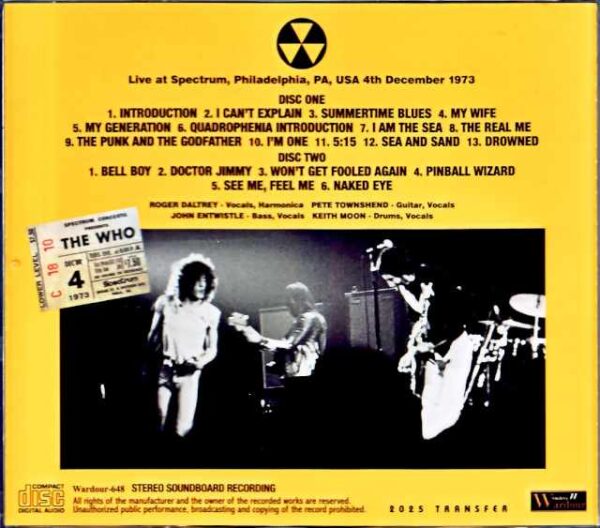 Who,The Who/PA,USA 1973 Complete Soundboard Edition Upgrade - Image 2