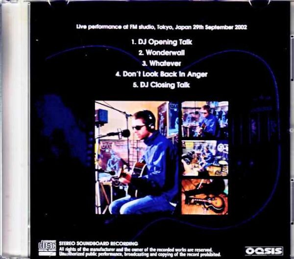 Noel Gallagher/Tokyo,Japan 2002 Special Acoustic Radio Session - Image 2