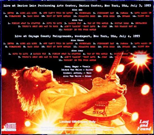Van Halen/NY,USA 1993 2Days Complete - Image 2