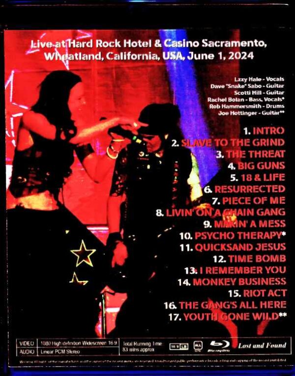Skid Row Lzzy Hale / CA,USA 2024 Complete Blu-Ray Version - Image 2