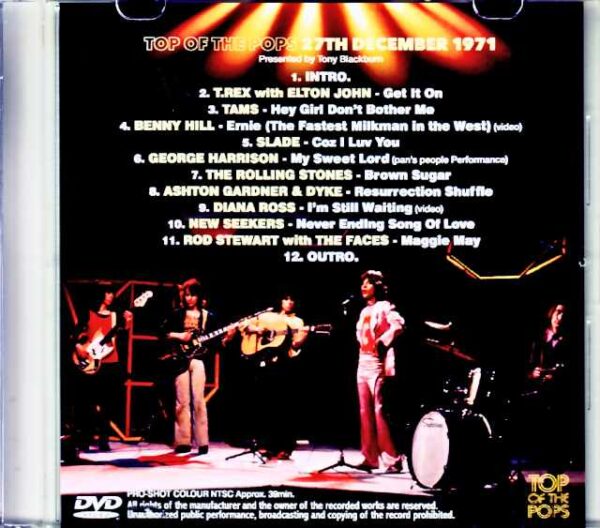 Valios Archist S, Rod S, T, Rex, Georg Harison, Loing S, Jiana Ros/top of Tee Pops 1971 Jewel Version - Image 2