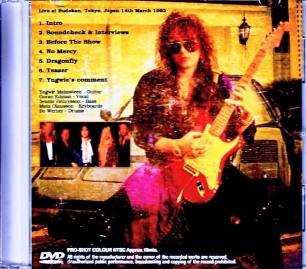 Yngwie Malmsteen/Tokyo,Japan 1992 Pro Shot Edition Jewel Version - Image 2