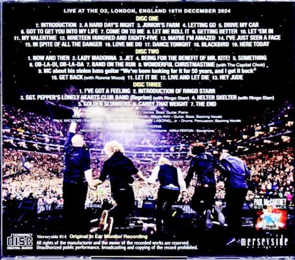 Paul McCartney Ringo Starr Paul McCartney Ringo Starr/London,UK 12.19.2024 Complete IEM Recording Edition - Image 2