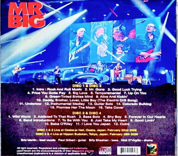 Mr. Big / Osaka & Tokyo, Japan 2025 Complete IEM Source Edition - Image 2