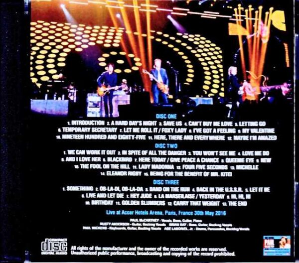 Paul McCartney/France 2016 Complete - Image 2
